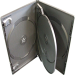 14mm DVD-4er Case in schwarz mit Buchtray