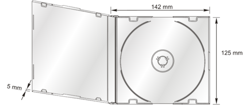5.2mm CD-Slim Box in schwarz